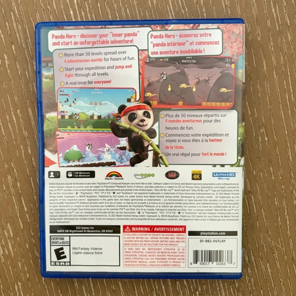 Panda Hero Remastered Sony PlayStation 5 PS5 Game GS2 Games 2021 ESRB E